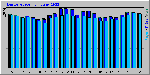 Hourly usage for June 2022