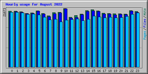 Hourly usage for August 2022