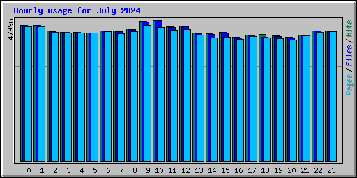 Hourly usage for July 2024